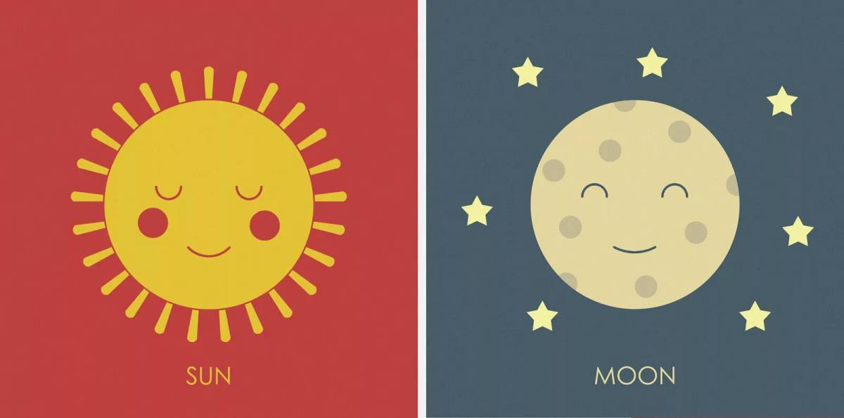 Луна и солнце для детей #21