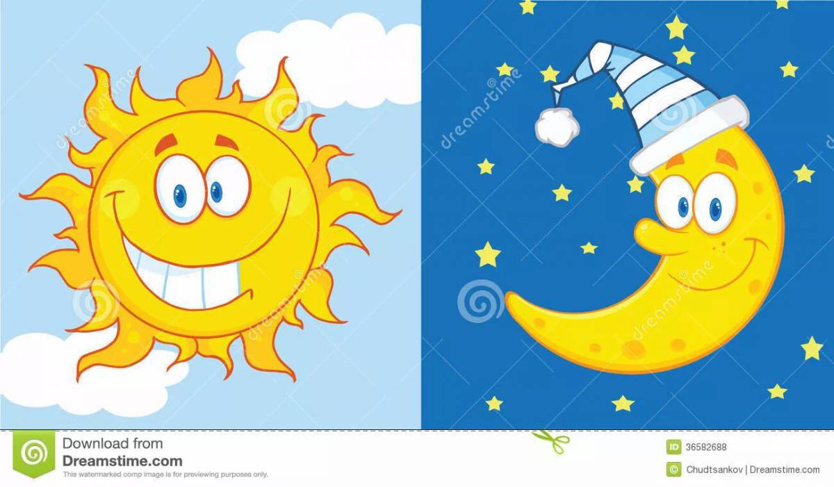 Луна и солнце для детей #23