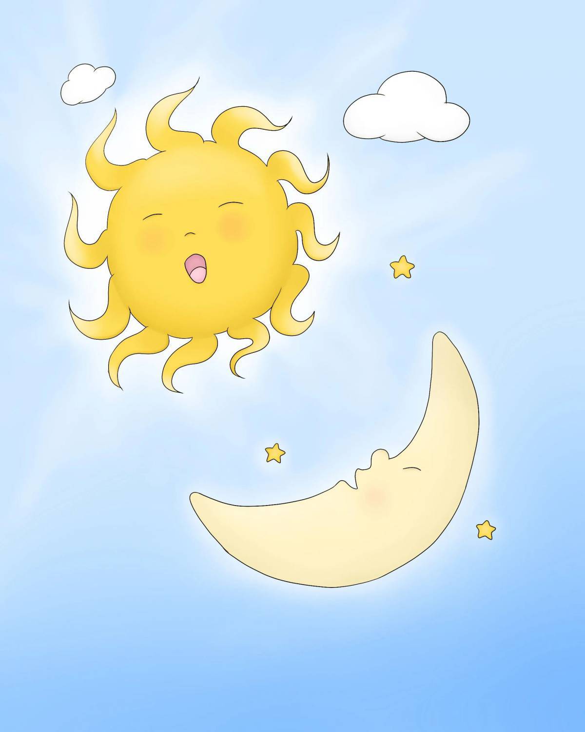 Луна и солнце для детей #24