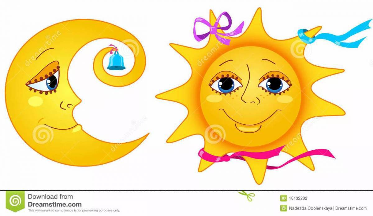 Луна и солнце для детей #32
