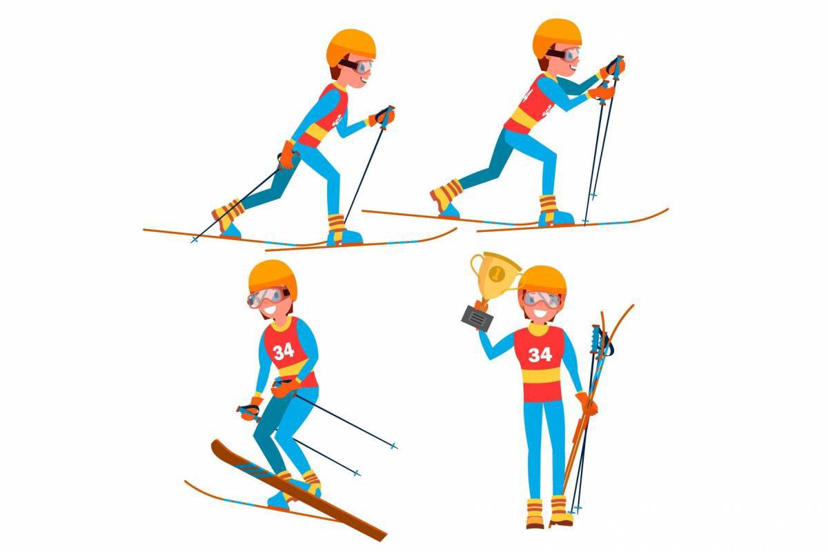 Лыжник для детей 4 5 лет #12