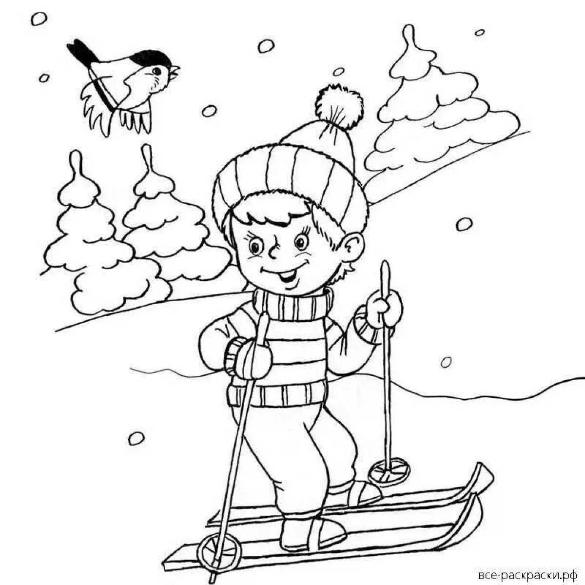 Лыжник для детей 4 5 лет #21