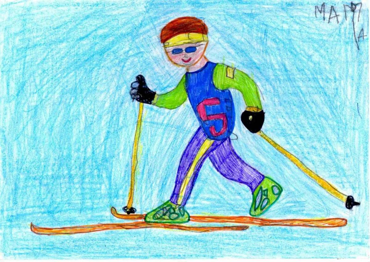 Лыжник для детей 4 5 лет #35