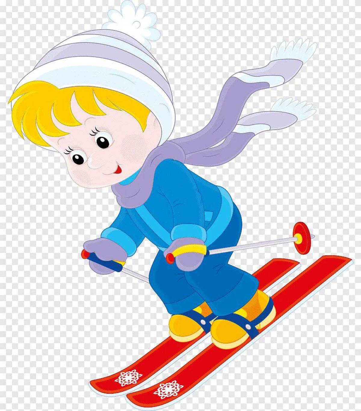 Лыжник для детей 4 5 лет #39