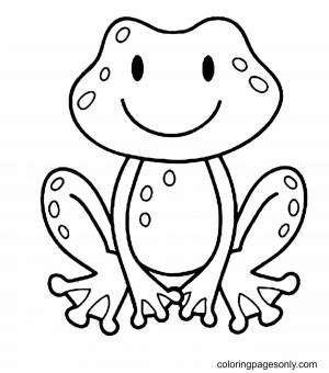 Раскраска лягушка для детей 3 4 лет #8 #376240