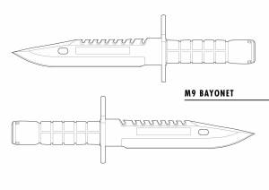 Раскраска м9 байонет #24 #376848