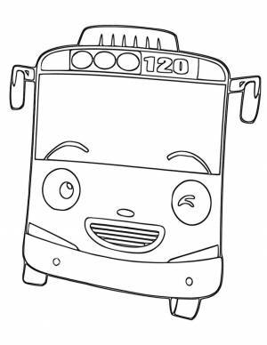 Раскраска маленький автобус тайо #9 #380518