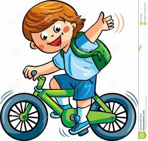 Раскраска мальчик на велосипеде #1 #381413