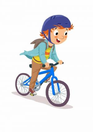 Раскраска мальчик на велосипеде #2 #381414