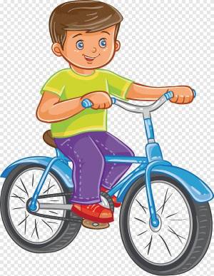 Раскраска мальчик на велосипеде #4 #381416