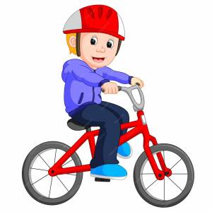 Раскраска мальчик на велосипеде #6 #381418
