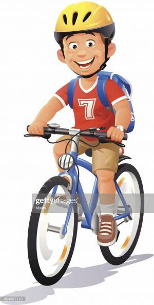 Раскраска мальчик на велосипеде #14 #381426