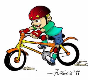 Раскраска мальчик на велосипеде #24 #381436