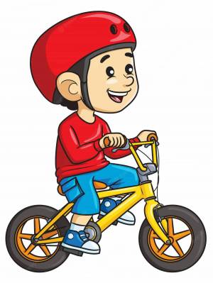 Раскраска мальчик на велосипеде #30 #381442