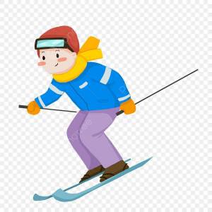 Раскраска мальчик на лыжах #4 #381491