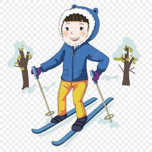 Раскраска мальчик на лыжах #7 #381494
