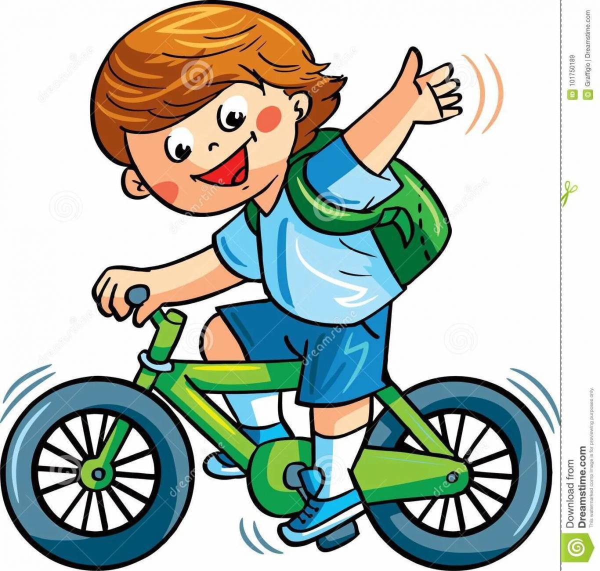 Мальчик на велосипеде #1