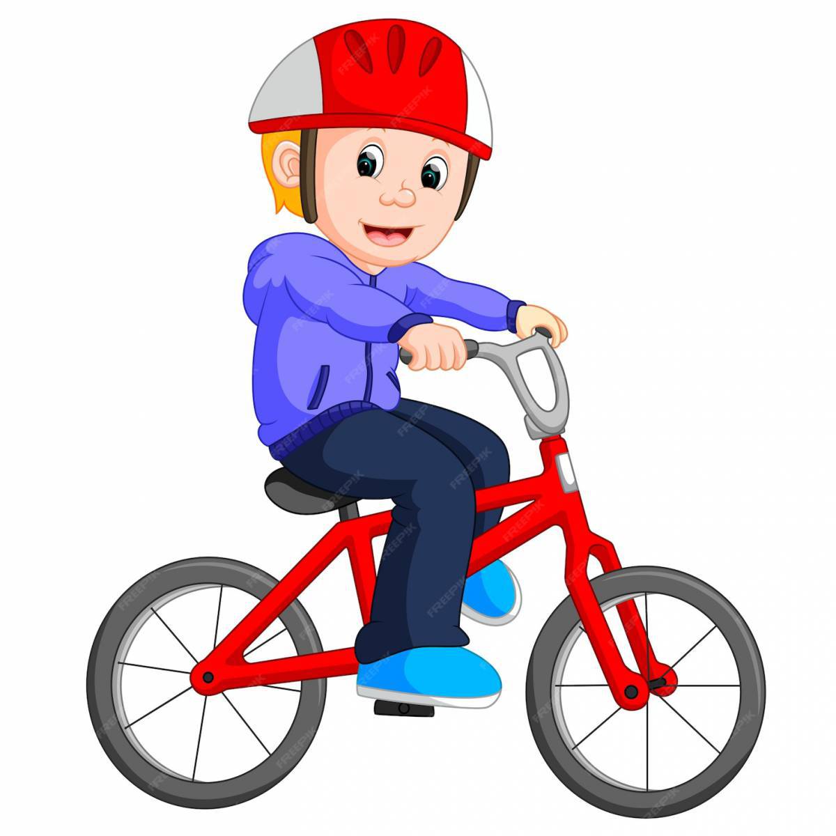 Мальчик на велосипеде #6