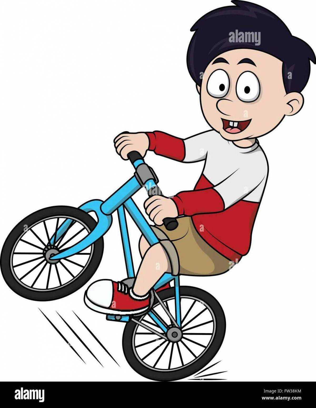 Мальчик на велосипеде #35