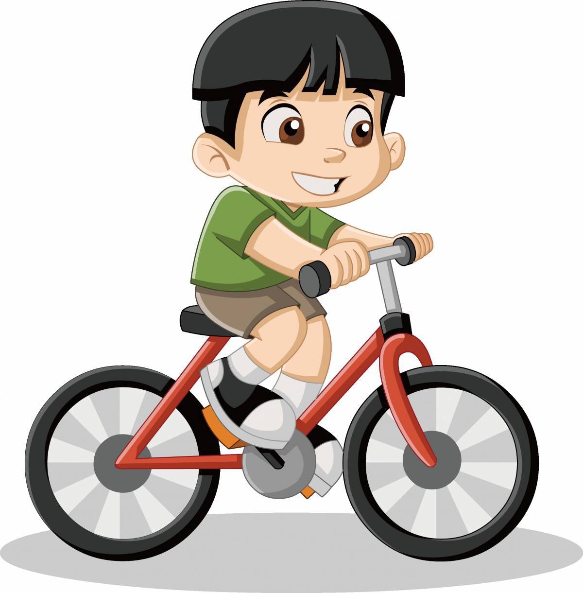Мальчик на велосипеде #36
