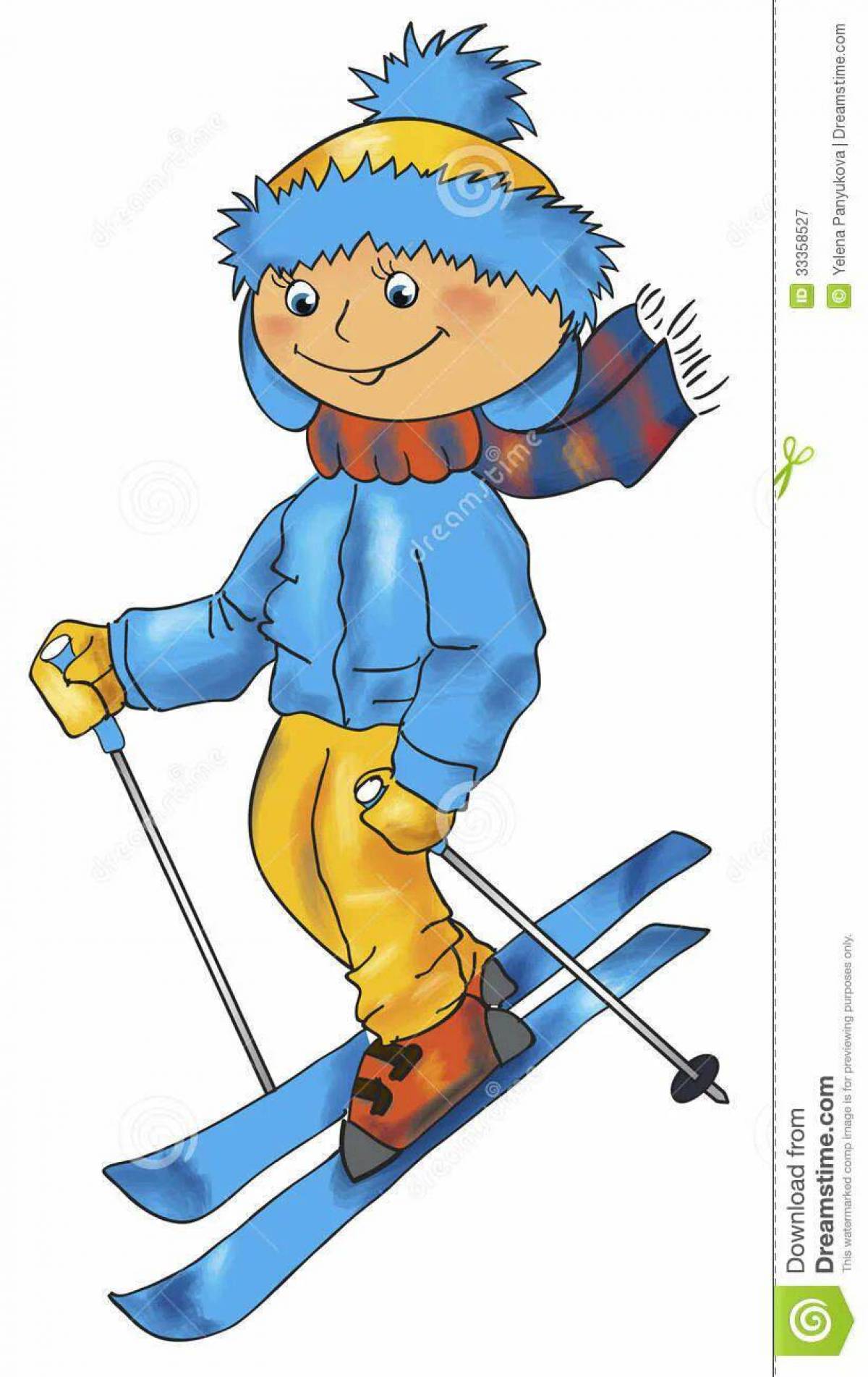 Мальчик на лыжах #21