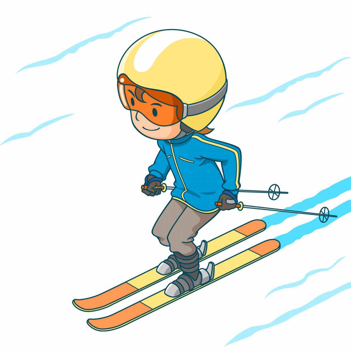 Мальчик на лыжах #32