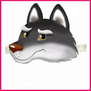 Раскраска маска волка #1 #384431
