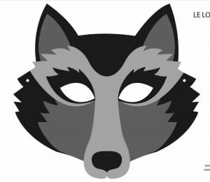 Раскраска маска волка #6 #384436