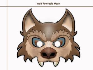 Раскраска маска волка #33 #384463