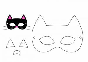 Раскраска маска кота #7 #384630