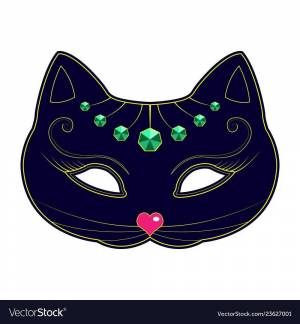 Раскраска маска кота #26 #384649