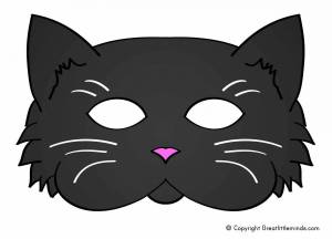 Раскраска маска кошки #2 #384663
