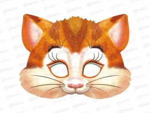 Раскраска маска кошки #5 #384666