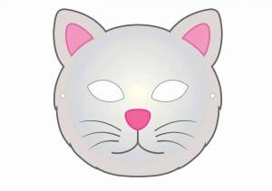 Раскраска маска кошки #6 #384667