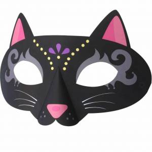 Раскраска маска кошки #8 #384669