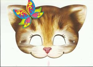 Раскраска маска кошки #10 #384671