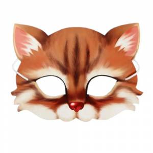 Раскраска маска кошки #14 #384675