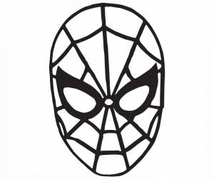 Раскраска маска человека паука #4 #384929