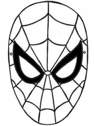 Раскраска маска человека паука #18 #384943