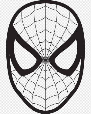 Раскраска маска человека паука #25 #384950
