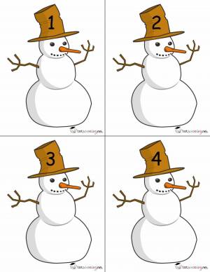 Раскраска математическая снеговик #1 #386142