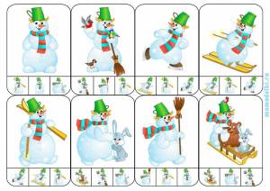 Раскраска математическая снеговик #33 #386174