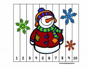 Раскраска математическая снеговик #36 #386177