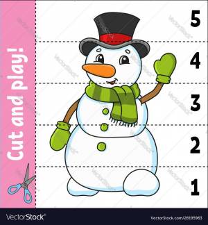 Раскраска математическая снеговик #38 #386179