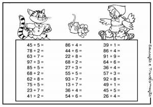 Раскраска математические 3 класс с примерами в пределах 100 #33 #386523