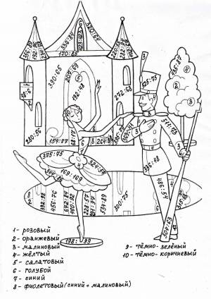 Раскраска математические 4 класс многозначные числа #16 #386574