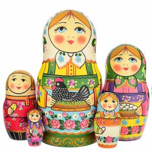 Раскраска матрешка для детей русская #28 #387302