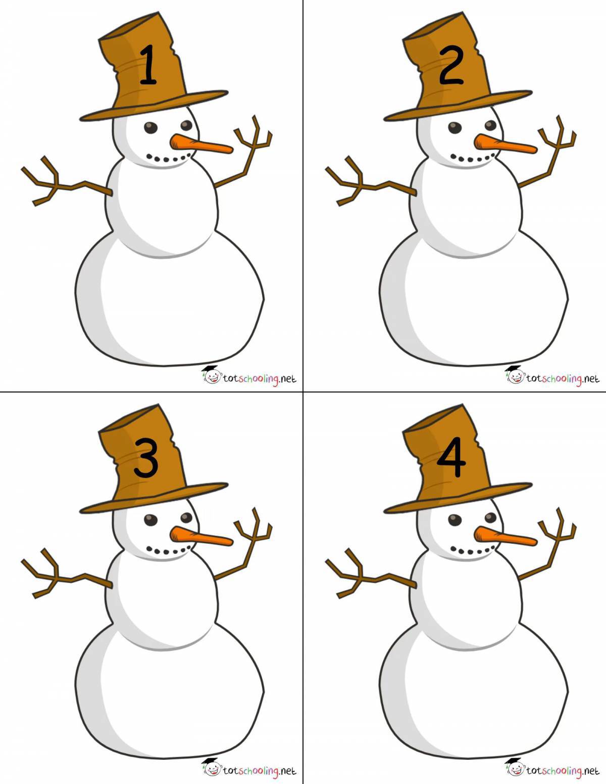Математическая снеговик #1