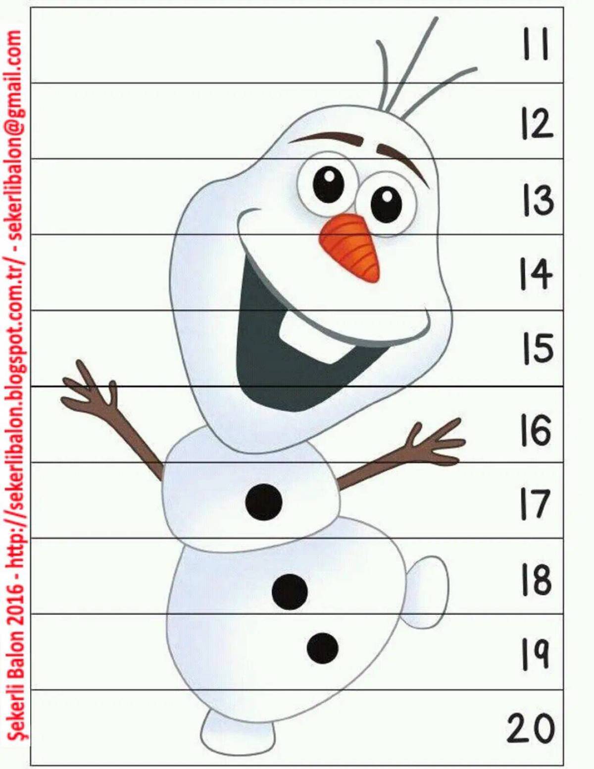 Математическая снеговик #7