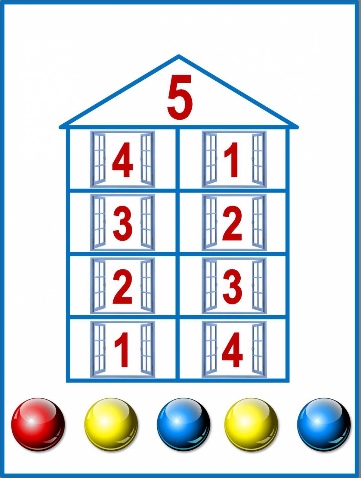 Математические состав числа от 1 до 10 #11